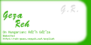 geza reh business card